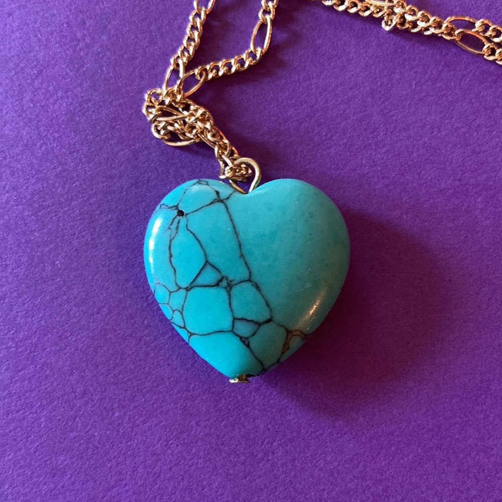 💙Turquoise Heart Necklace - Picture 6 of 6